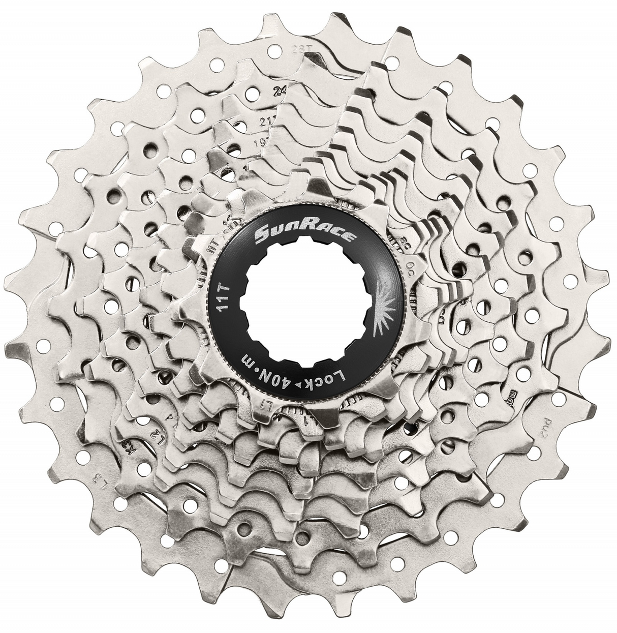 Sunrace Cassette 10 Speed ​​11-28T. CSRS0 Silver Alu Spider