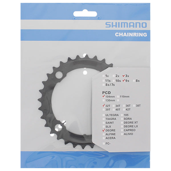 Shimano-Kette Top deore 9 V 4-Arm Y1LD98080 Black 32t