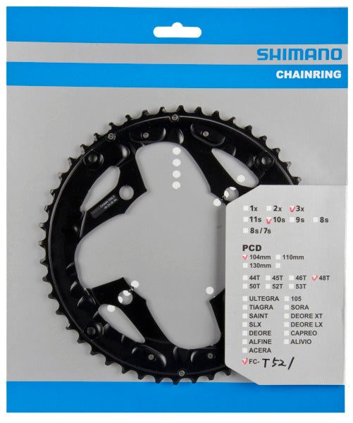 Shimano Chain top 48T FC-T521 NON Series chain edge Black