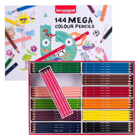 Ensemble de crayons de couleur méga Bruynzeel, 12x12 couleurs