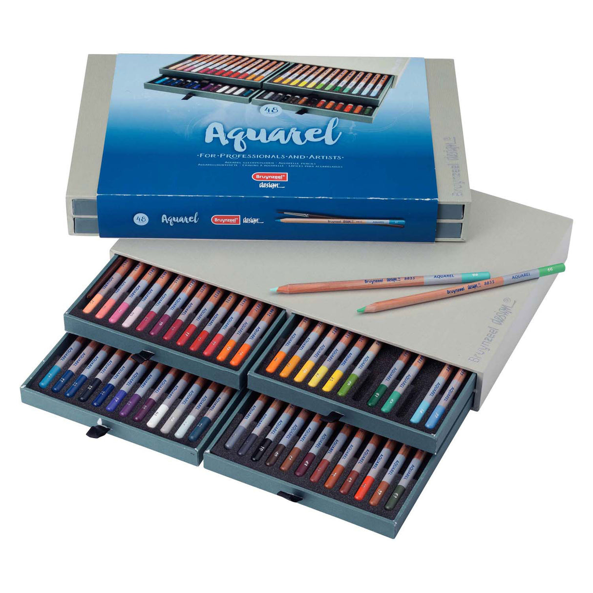 Crayons aquarellables Bruynzeel boîte 48