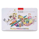 Bruynzeel creatives ensemble de stylos pinceaux fineliner 48 couleurs