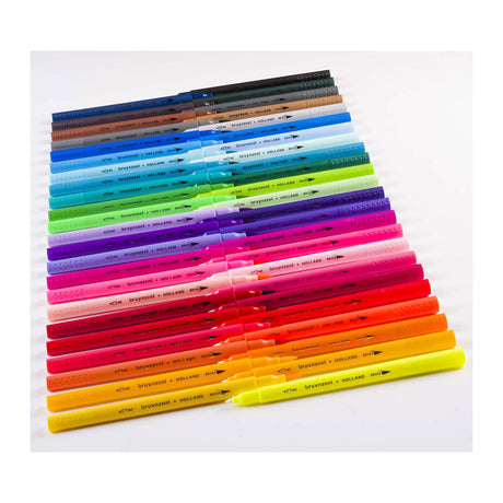 Bruynzeel creatives ensemble de stylos pinceaux fineliner 48 couleurs
