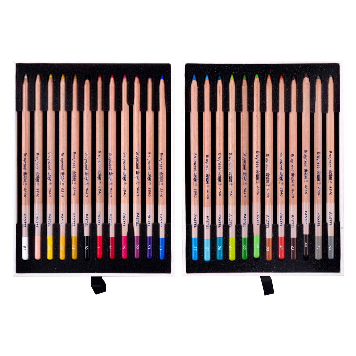 Boîte à crayons pastel design Bruynzeel, 24 couleurs