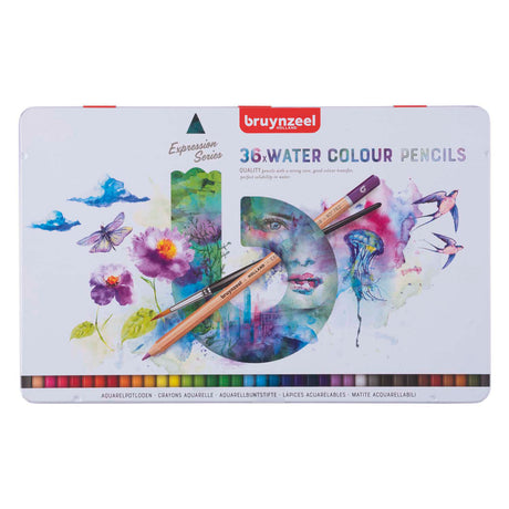 Crayons aquarellables expression Bruynzeel boîte 36
