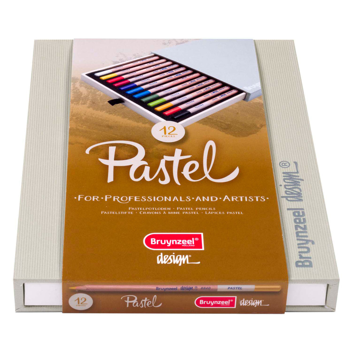 Boîte à crayons pastel design Bruynzeel, 12 couleurs