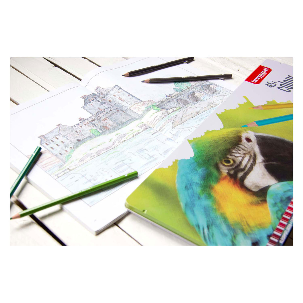 Bruynzeel perroquet 45 crayons de couleur