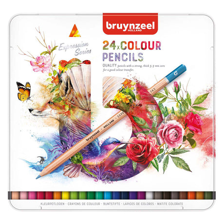 Crayons de couleur Bruynzeel expression boîte de 24