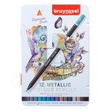 Bruynzeel crayons de couleur expression nuances métallisées boîte de 12