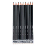 Bruynzeel Teens HB Crayon graphite avec pointe gomme, lot de 12