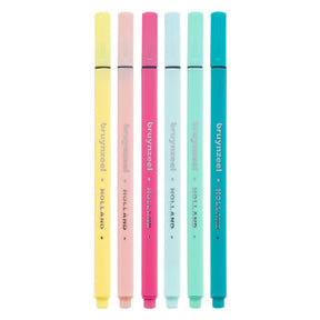 Bruynzeel set de feutres fins clairs 6 couleurs