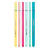 Bruynzeel set de feutres fins clairs 6 couleurs