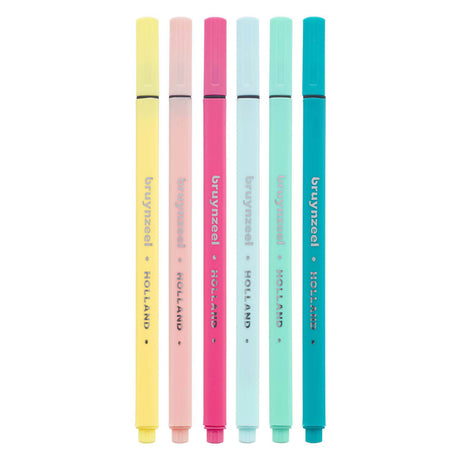 Bruynzeel set de feutres fins clairs 6 couleurs