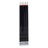 Set de crayons graphite Bruynzeel, 5 crayons HB avec gomme