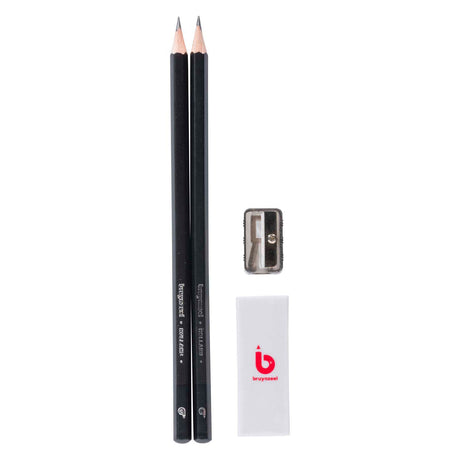 Ensemble de crayons graphite Bruynzeel, 4 pièces.