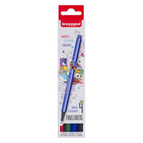 Set de feutres fins Bruynzeel 4 couleurs