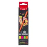 Bruynzeel surligneurs ensemble étroit 4 couleurs