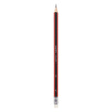 Crayon graphite Bruynzeel hb noir-rouge et gomme