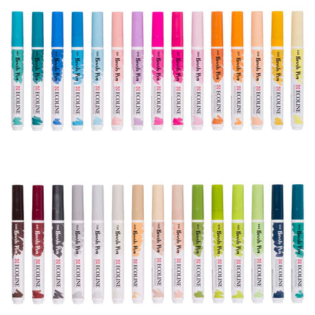 Bruynzeel ecoline set de stylos pinceaux supplémentaires, 30 couleurs