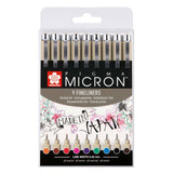 Trousse à crayons Sakura pigma micron 05 avec 9 couleurs