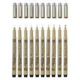 Sakura pigma micron trousse 10 fineliners noir