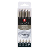 Ensemble de feutres fins Sakura pigma micron, 4 tailles, gris froid
