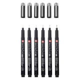 Sakura pigma micron black edition, ensemble et étui gratuit, 6 pièces