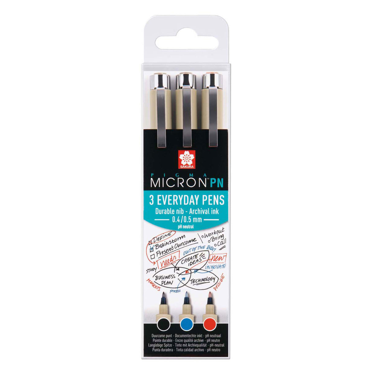 Ensemble de bureau Sakura pigma micron pn 3 couleurs