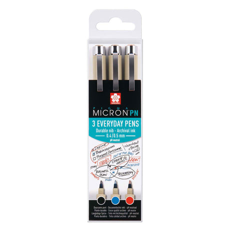 Ensemble de bureau Sakura pigma micron pn 3 couleurs
