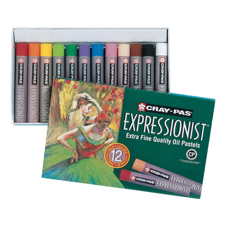 Sakura cray-pas expressionniste lot de 12 pastels à l'huile