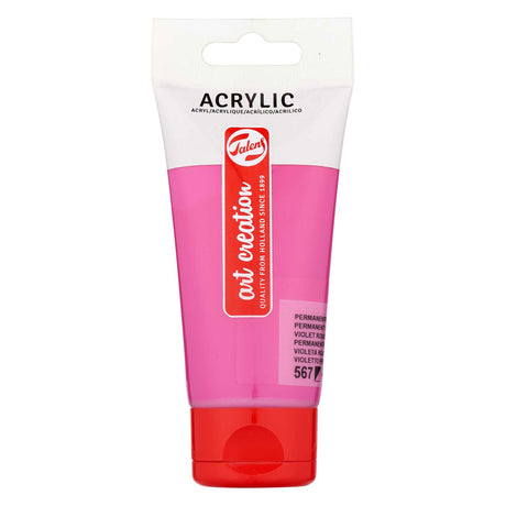 Talens art création peinture acrylique tube 75ml permanent rouge violet