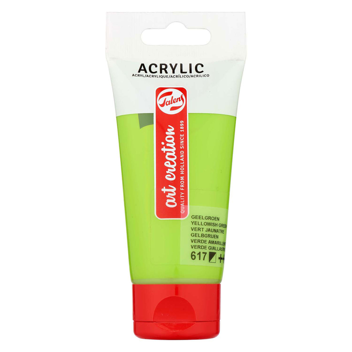 Talens art création peinture acrylique tube 75ml jaune vert 617