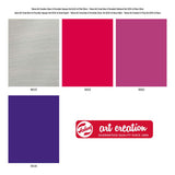 Talens art creat.verre porcelaine opaque 4 x30ml rose argent