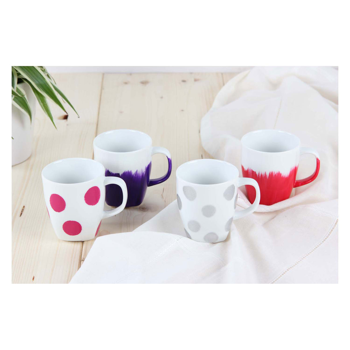 Talens art creat.verre porcelaine opaque 4 x30ml rose argent