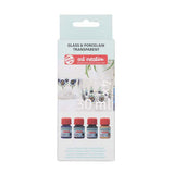 Talens art création verre porcelaine transp. 4x30ml bleu