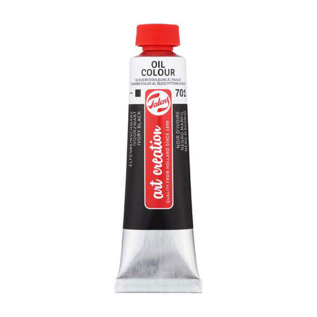 Talens art création peinture à l'huile tube 40ml noir ivoire 701