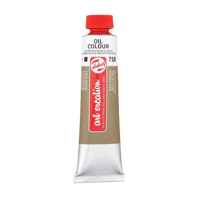 Talens art création peinture à l'huile tube 40ml gris chaud 718