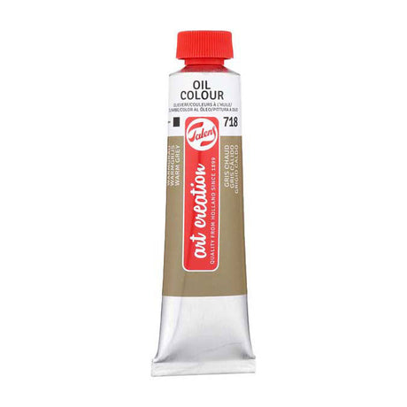 Talens art création peinture à l'huile tube 40ml gris chaud 718
