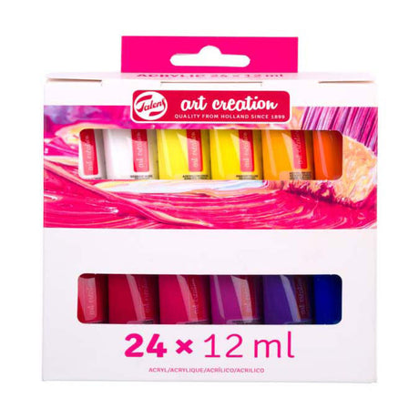 Ensemble de peinture acrylique de création artistique Talens | 24 x 12 ml