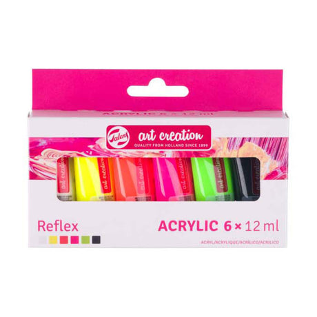 Talens art création ensemble de peinture acrylique reflex, 6x12ml
