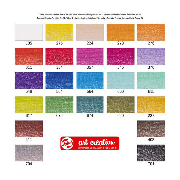 Talens art création crayons de couleur set 24