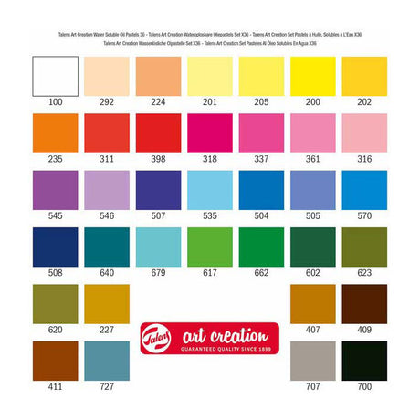 Talens art création pastels à l'huile aquarellables set 36
