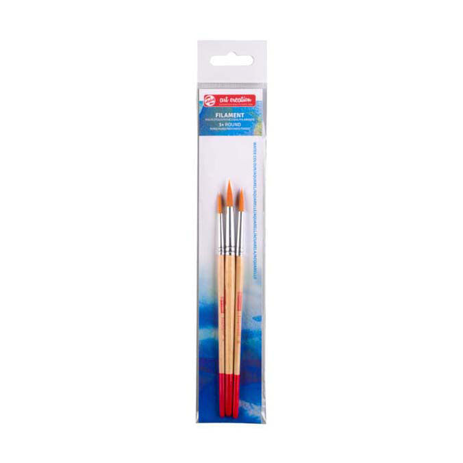 Talens art création ensemble de pinceaux aquarelle v 3 ronds - polyester