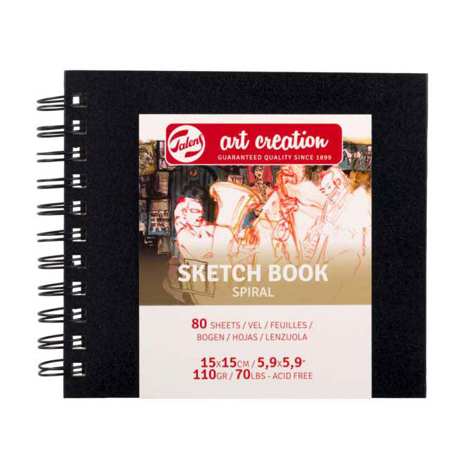Talens art création carnet de croquis spirale 15x15cm 110 g 80v