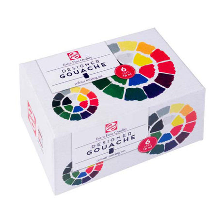 Coffret primaire Talens gouache extra fine, flacons 6x16ml