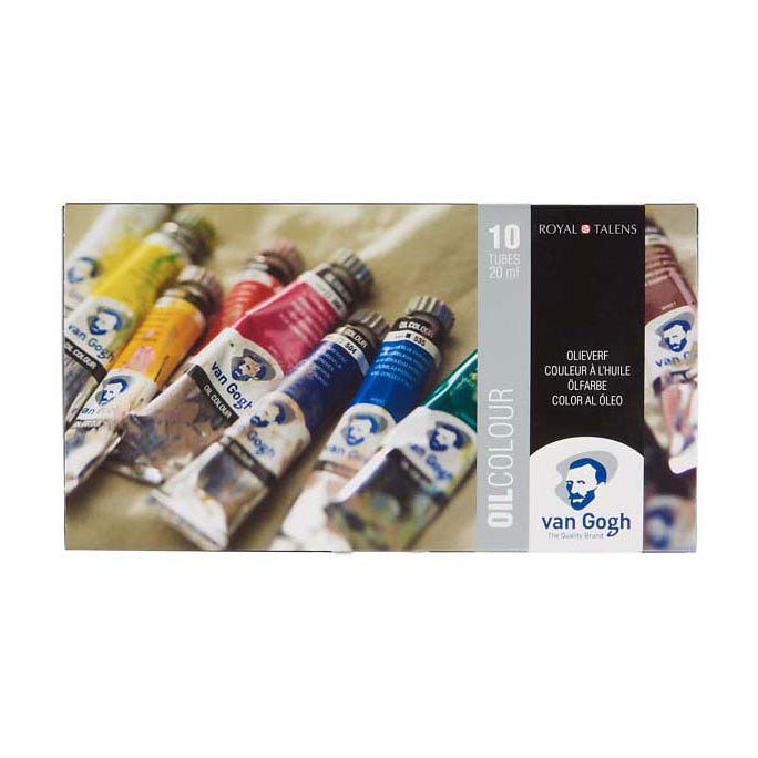 Kit de base de peinture à l'huile Bruynzeel van Gogh avec 10 couleurs en tubes de 20 ml