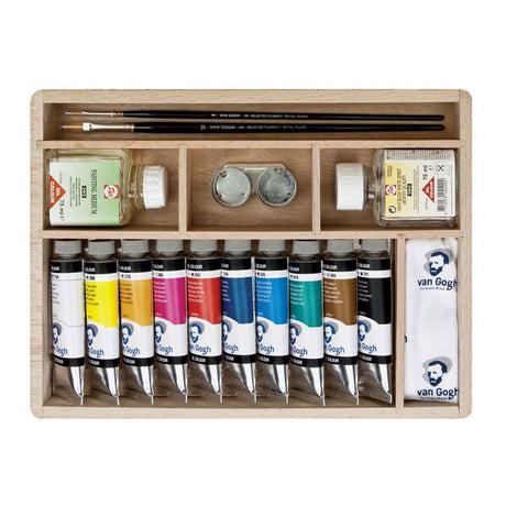 Talens van gogh boîte de peinture à l'huile basique avec 10 couleurs 40ml