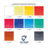 Ensemble de peinture aquarelle Bruynzeel van Gogh avec 10 couleurs en tubes de 10 ml