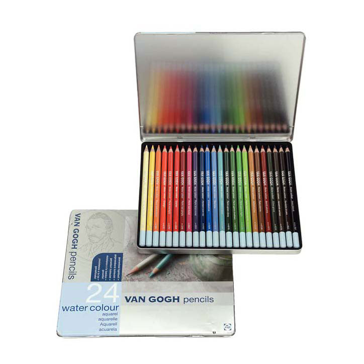 Ensemble de base de crayons aquarelle Bruynzeel van Gogh avec 24 couleurs