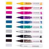 Bruynzeel – ensemble de stylos pinceaux ecoline, galaxie, 10 couleurs